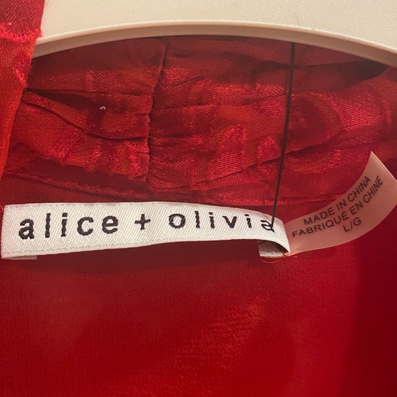 Alice + Olivia Sleeveless Silk Burnout Top - Picture 5 of 6